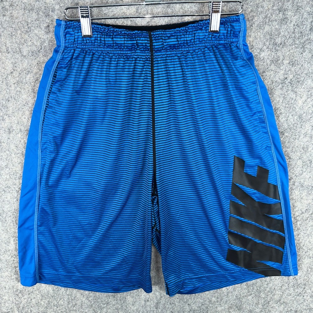 Nike Shorts Mens Small Blue 698830-418 Dri-FIT Basketball Striped Athletic Logo